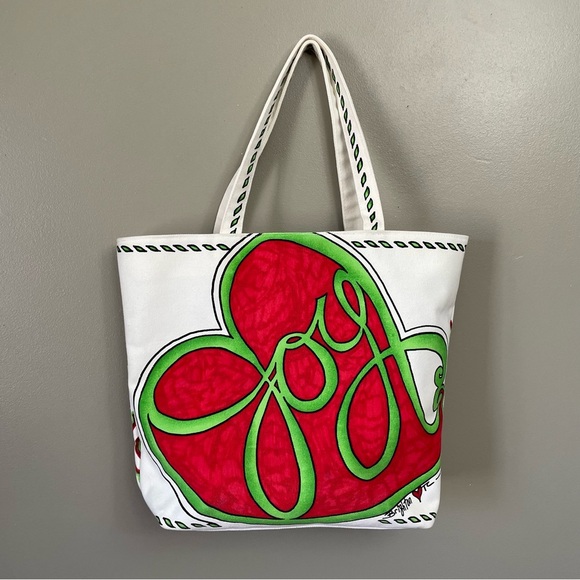 Brighton Love & Joy Canvas Tote Bag Christmas - Picture 1 of 9